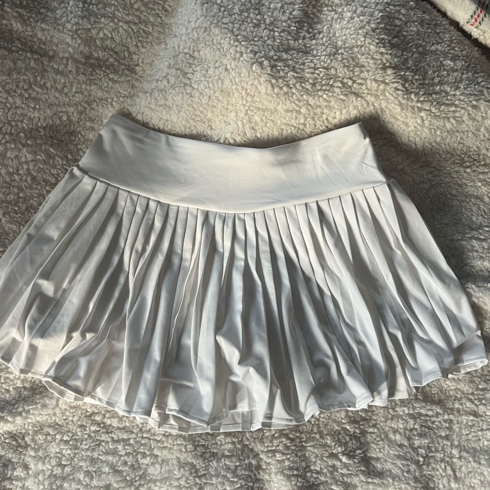 White Pleated Skirt